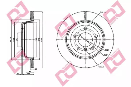 Тормозной диск DJ PARTS BD1957